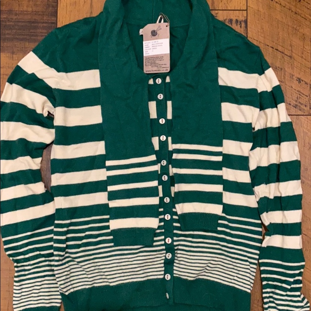 100% Merino Wool Komodo Sweater Cardigan- NEW